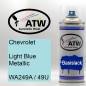 Preview: Chevrolet, Light Blue Metallic, WA249A / 49U: 400ml Sprühdose, von ATW Autoteile West.